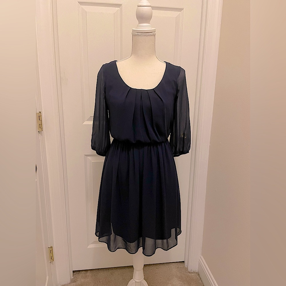 Navy long sleeve dress